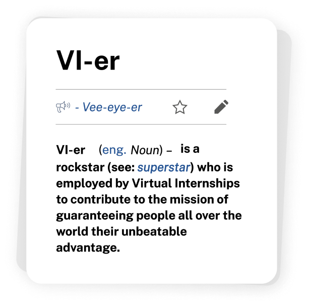 Virtual Internships - VI-er definition