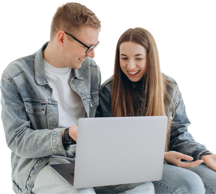 Students on Laptop - remote interns